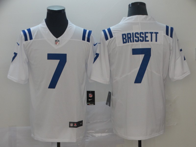 Men Nike Indianapolis Colts #7 Brissett 2019 Vapor Untouchable white Inverted Legend Limited Jersey->houston texans->NFL Jersey